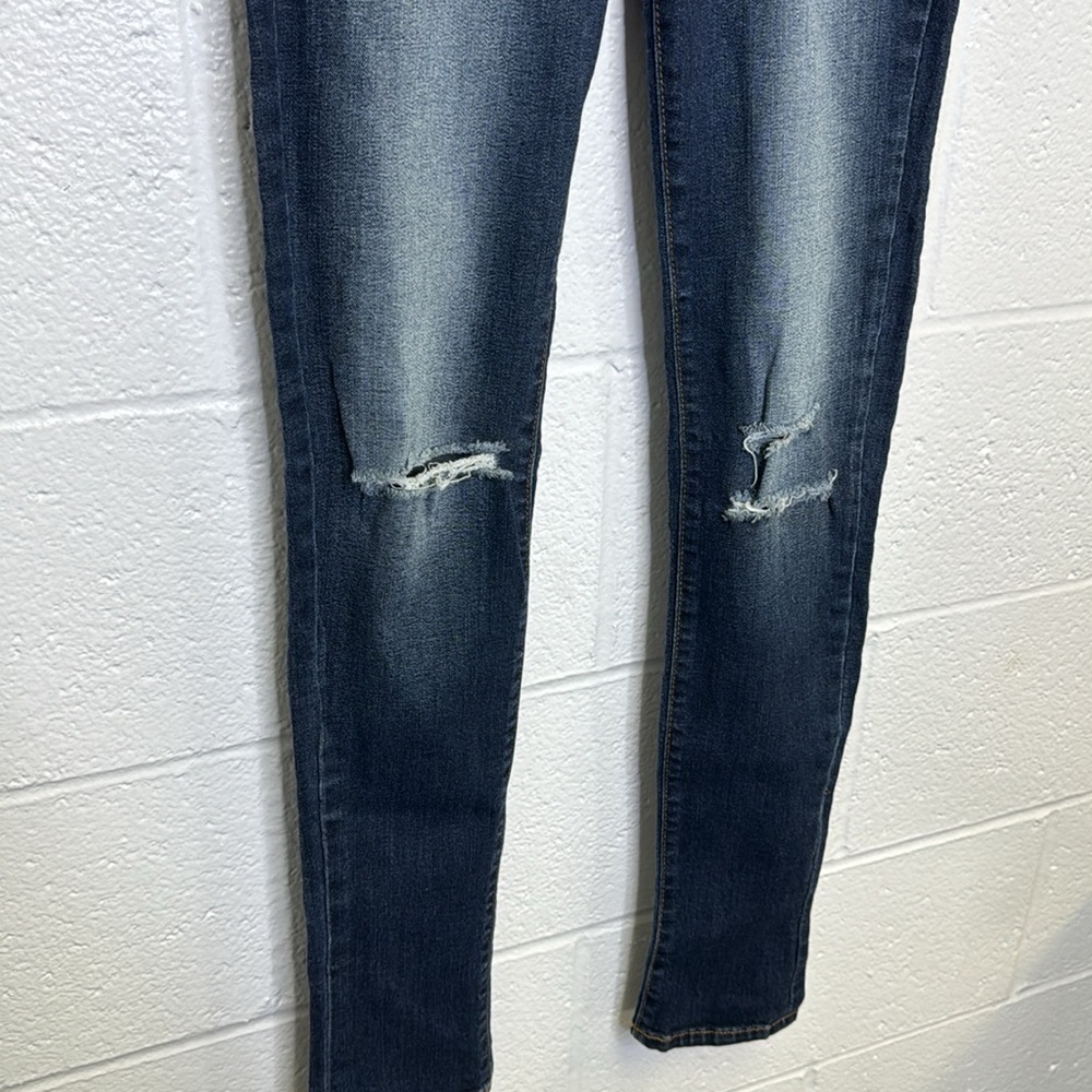 Flying Monkey Blue Skinny Jeans with Distressed Details - Picture 4 of 8